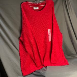 NWT Old Navy red knit tunic length sweater 2X
